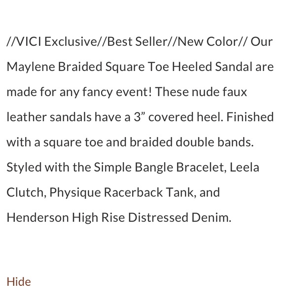 VICI Maylene Braided Square Toe Heeled Sandal Size 6.5 🤍 - Picture 6 of 6